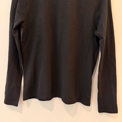 Quince Long Sleeve T Shirt 100% Organic Cotton Slub Basic Trip Black Small NWOT