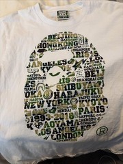 A BATHING APE CITY TEE TOKYO BIG APE HEAD T-shirt WHITE MEN SIZE 3XL JAPAN