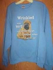 Dog SHARP PAI blue L sweatshirt Wrinkle Dog