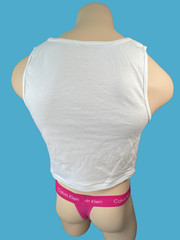 HELLO BOYS 3D Puff Logo Custom print men white crop tank top by H.E.Arts design