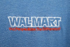 Vintage 1980s Wal‑Mart Employee T-Shirt USA Made L Embroidered Logo