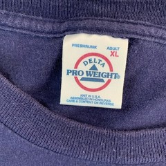 Delta Pro Weight T Shirt Mens XLBlue Ford Truck USA Flag Short Sleeve