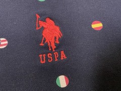 U.S. POLO ASSN. USPA Printed Country Flags, Cotton Blend Slim Fit Mens Polo XL