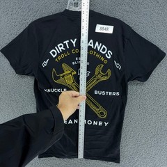 Troll Co T Shirt Mens Small Black Dirty Hands Clean Money Graphic Back Workwear