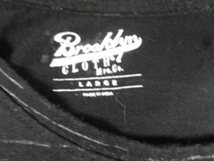 BROOKLYN CLOTHING CO BLACK GRAY LARGE T-SHIRT K411