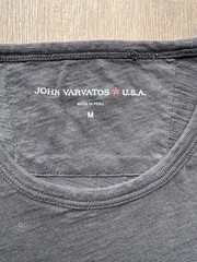 John Varvatos T-Shirt Red, Blue and Gray Skulls Black Medium