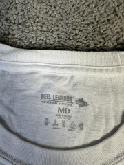 Reel Legends Shirt Mens Medium White Long Sleeve Graphic Tuna Fish Fishing Logo