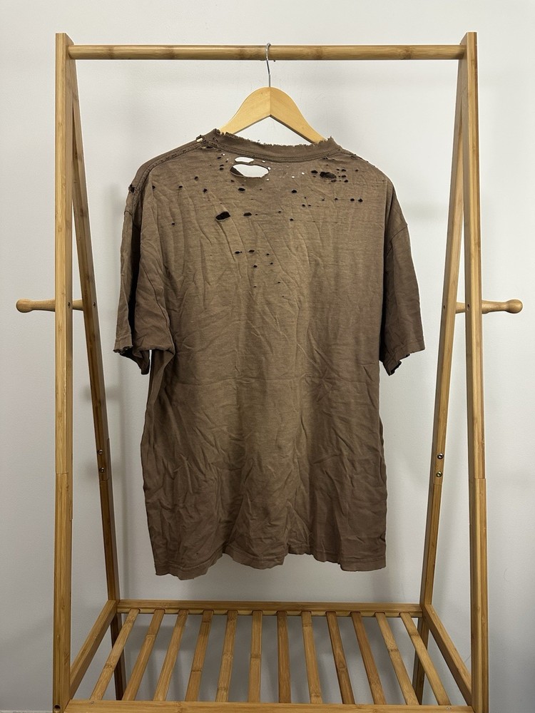 VTG Which Came First Gradient Sun Faded Thrashed Distressed Worn WIP T-Shirt XL