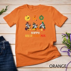 Panda Halloween And Merry Christmas Happy Hallothanksmas T-Shirt Unisex T-shirt