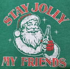 HOLIDAY TIME MEN’S SZ 3XL (54-56) GREEN “STAY JOLLY MY FRIENDS” HOLIDAY T-SHIRT