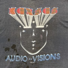 Vintage Kansas Audio-Visions 1980 Tour Band T Shirt XL Made In USA Black