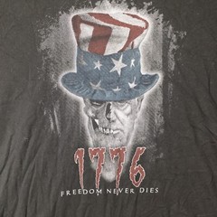 Grunt Style Uncle Sam 1776 Freedom Never Dies T Shirt XL Black