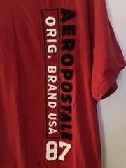 Aéropostale Men’s Red Graphic Logo Crew Neck Short Sleeve T-Shirt, XL
