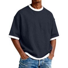 Men’s Oversized Crew Neck T Shirt Cotton Blend Casual Loose Fit Summer Tee Top