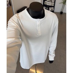 Men Casual Long Sleeve Training Top for Sports Fitness and Solid Color