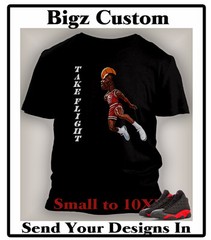 Pro Club Shaka Tee Shirt to Match Bred J13 Shoe Take Flight Graphic Sport TShirt