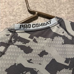 Nike Pro Combat Compression Shirt Tee Mens L camo black gray fitted Dri Fit