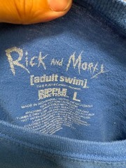 Rick and Morty Adult Swim Blue Graphic T-Shirt