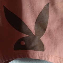 Playboy Pink Fleece Sweat Shorts Drawstring Elastic Waist Logo Womens L