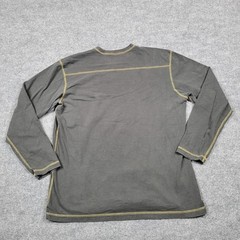 Orvis Shirt Mens Large Gray Long Sleeve V Neck Pullover Tee Top Casual Outdoors