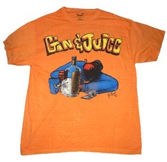 Death Row Records Gin & Juice Tshirt Size M/L New No Tags Inmate Orange