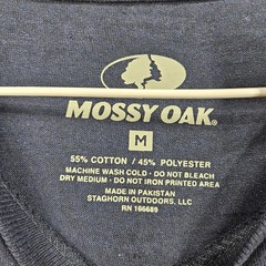 Mossy Oak Shirt Mens Medium Blue Live & Breathe Outdoors Camo Graphic Tee