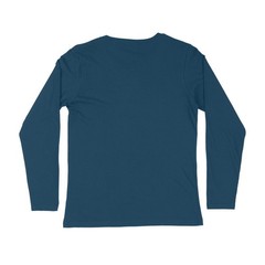 Round Neck Navy Blue Color Mix Size Full Sleeve Casual Wear T shirt For Men