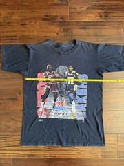 1991 Bulls vs Lakers Finals tee cut tag fits a L measurements pictured