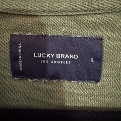Lucky Brand Men’s Size Large Green Henley Shirt Long Sleeve Cotton Casual Lounge