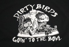 Dirty Birds Goin’ to the Bowl Graphic T-Shirt XL Black Heavy Cotton T0267