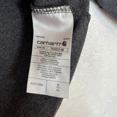 Carhartt Mens XL Loose Fit Long Sleeve Graphic T-Shirt Charcoal Grey TK0231-M