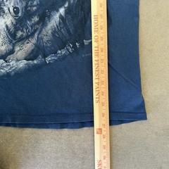 Vintage Mid 90s Wolves In Forest Nature Single Stitch Graphic Tee. Size L