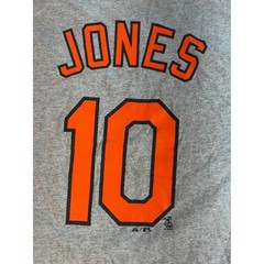 Majestic Baltimore Orioles Adam Jones 10 Gray MLB Player T-Shirt Mens XL