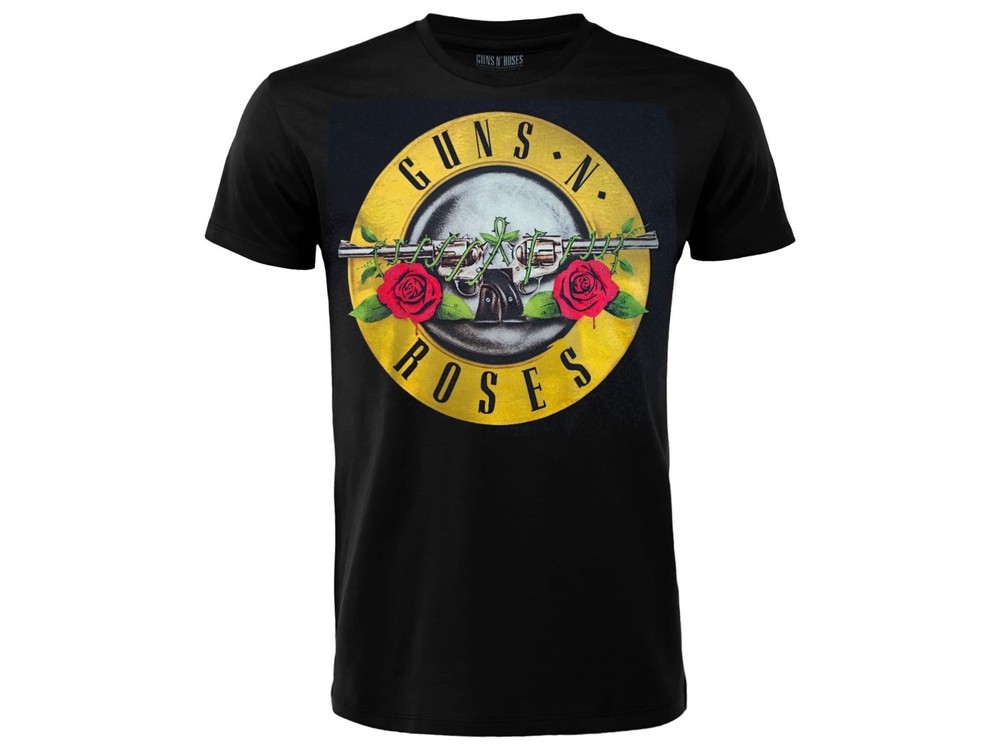 Guns N’ Roses Official Logo T-Shirt Jersey Original Black Rock T-Shirt