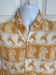 Vintage What’s Happening Primitive Heat Tribal Hawaiian Button Shirt – Men’s L