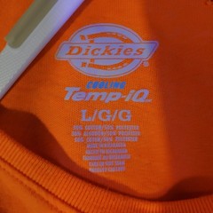 Dickies Mens Temp-iQ Cooling Performance Long Sleeve Pocket T-Shirt Orange L