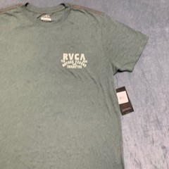 Vintage RVCA Ridge SS Dye T Shirt Mens Large Olive Green Crew Neck Summer Tee