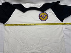 LA Lakers Size LARGE Diamond Supply Co White Black Raglan Shirt w Front Pocket
