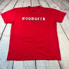 The Hood Geek Mens Red Short Sleeve T-Shirt Size XL