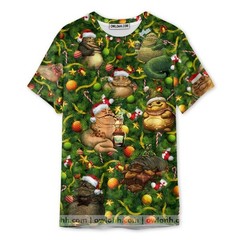 Christmas Star Wars Jabba The Hutt Comfort And Joy Unisex 3D T shirt O