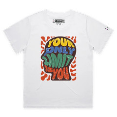 VOICEART Your Only Limit Is You Quote Motivational T-Shirt with Premium Graphic