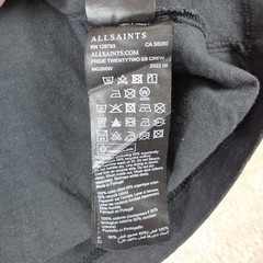 AllSaints T-Shirt Mens L Black Pride ’22 Rainbow Logo Short Sleeve Crew Neck