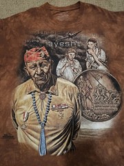 THE MOUNTAIN American Indian Marine Brown Tie Dye T-SHIRT – 2XL