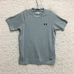 Under Armour Shirt Small Adult Gray Loose Heatgear Crewneck Short Sleeve Mens S