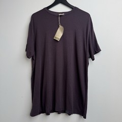 Onno Organic Cotton Shirt Mens XXL Purple Bamboo Blend Eco Friendly Basic NWT