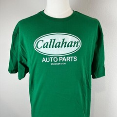 Vintage Tommy Boy Callahan Auto Parts Sandusky OH Green Graphic T-Shirt Size 2XL