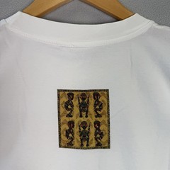 Vintage Art T Shirt Mens XL White Bali Primitive Native Hand Made Single Stitch