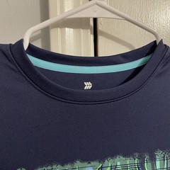 All In Motion Long Sleeve Graphic Fishing Outdoor Sports T-Shirt Blue Youth XL