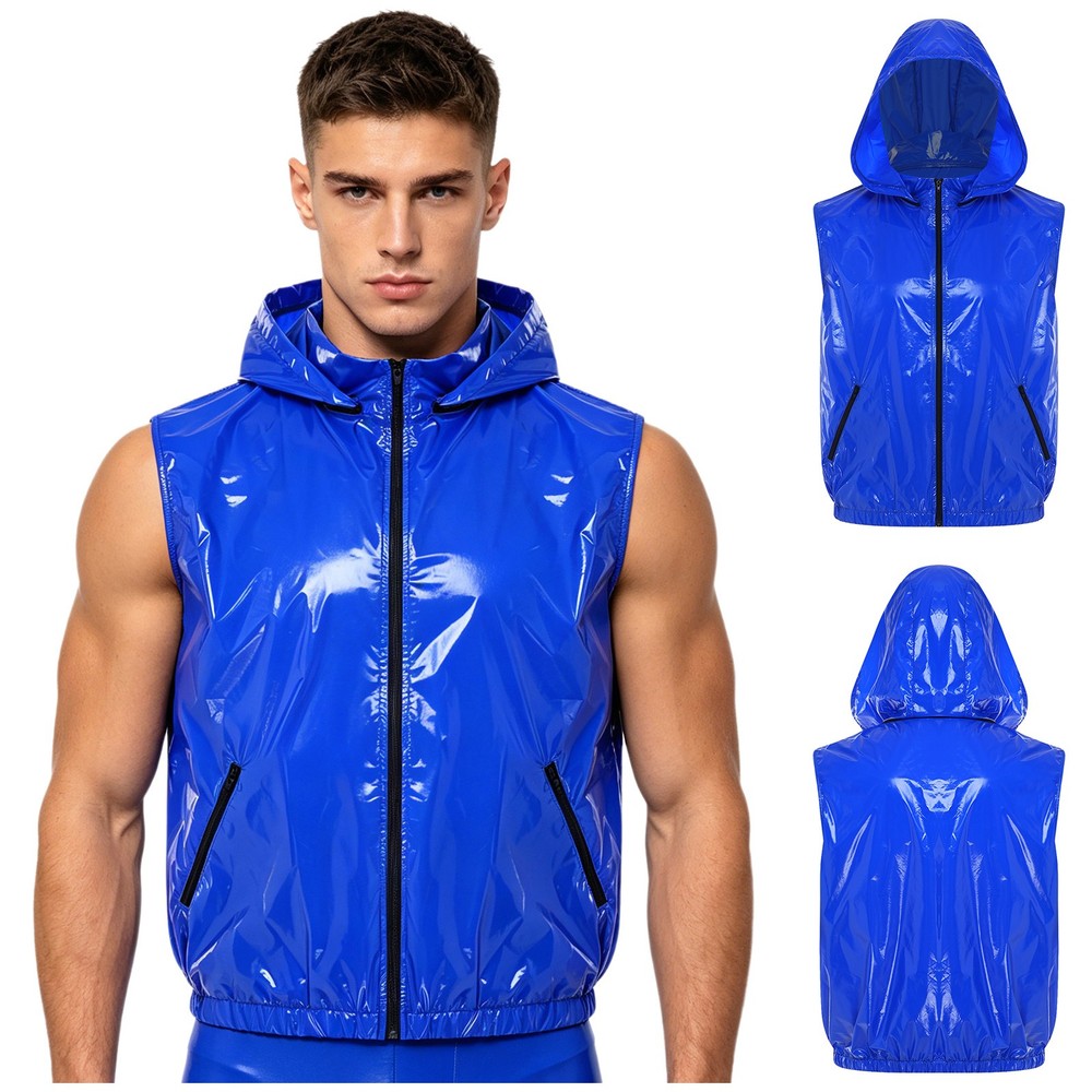 Men Waterproof Outwear Sports Coat Raincoat Sportsuits Windbreaker Hooded Vest