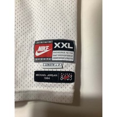 Vintage Nike Michael Jordan Chicago Bulls Jersey XXL White Flight 84-03 Swingman